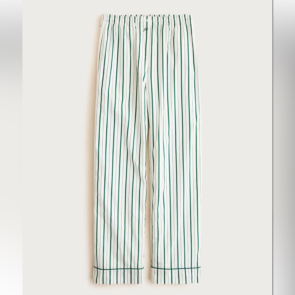J crew Cotton poplin long-sleeve pajama pant